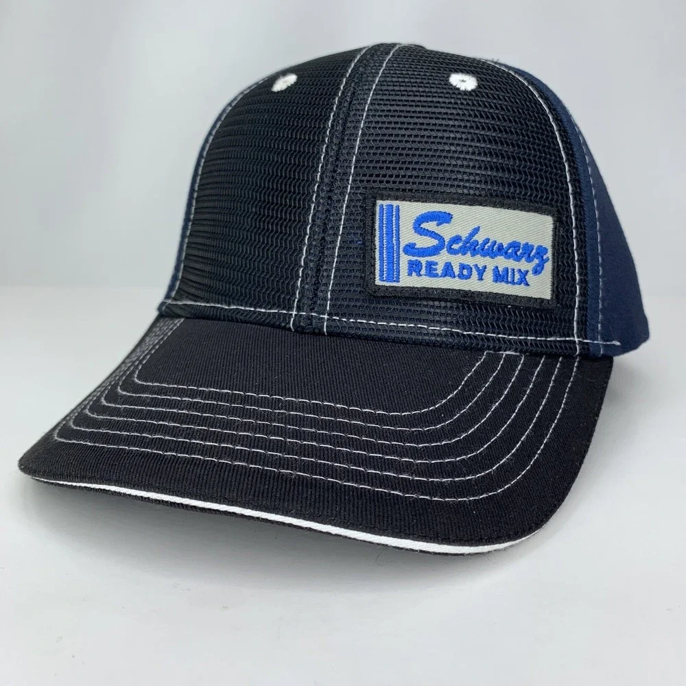 Schwarz Ready Mix Hat Black Blue Est 1948 Concrete Adjustable OSFM Baseball Cap